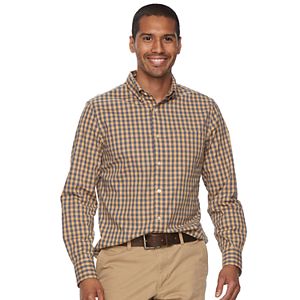 Men's SONOMA Goods for Life™ Flexwear Slim-Fit Plaid Poplin Button-Down Shirt