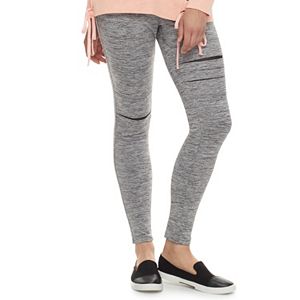 madden NYC Juniors' Ripped Front Leggings