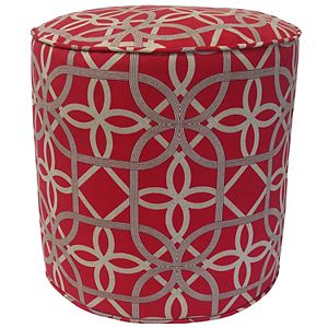 Metje Keene Geometric Indoor Outdoor Small Pouf