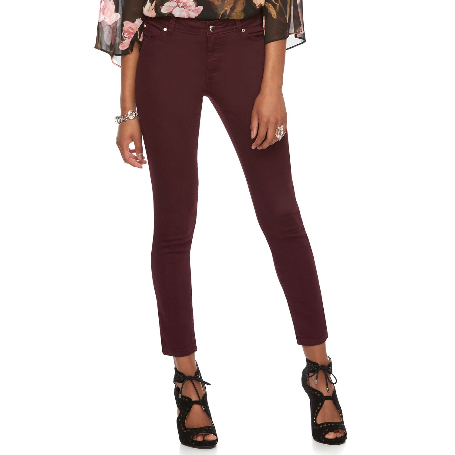 maroon jeans