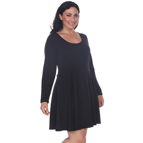 white pleated dress plus size