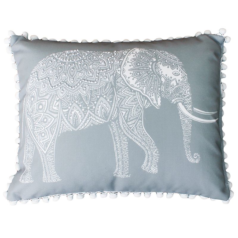 UPC 807882363502 product image for Thro by Marlo Lorenz Emmet Elephant Reversible Oblong Throw Pillow, Grey | upcitemdb.com