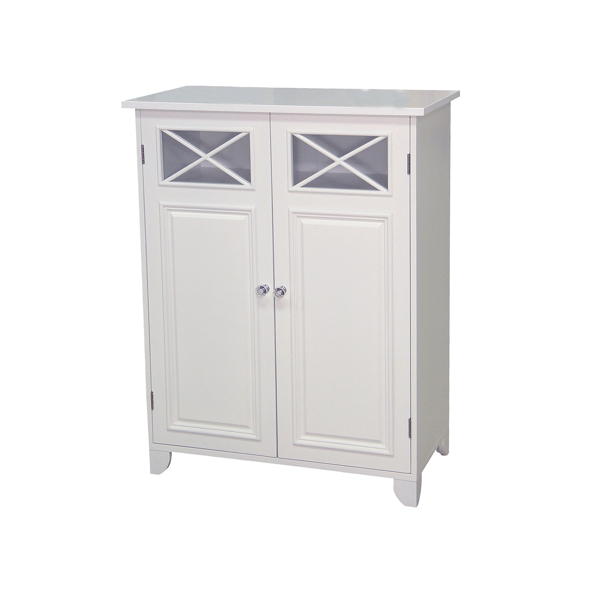 Elegant Home Fashions Dawson 2-Door Floor Cabinet, White