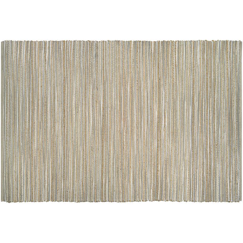 Couristan Nature's Elements Lodge Striped Jute Blend Rug, Brown Brown, 4X6 Ft