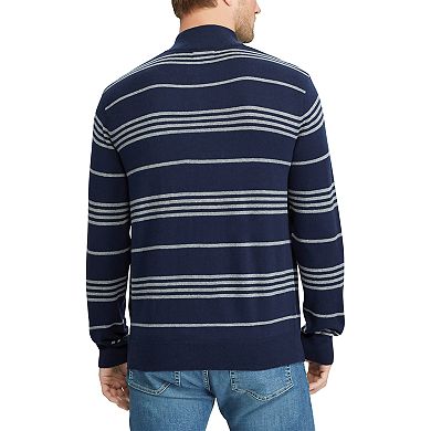 Men's Chaps Classic-Fit Striped Quarter-Zip Sweater