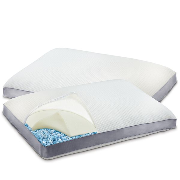 Serta 2pack Layered Comfort Gel Memory Foam Pillow