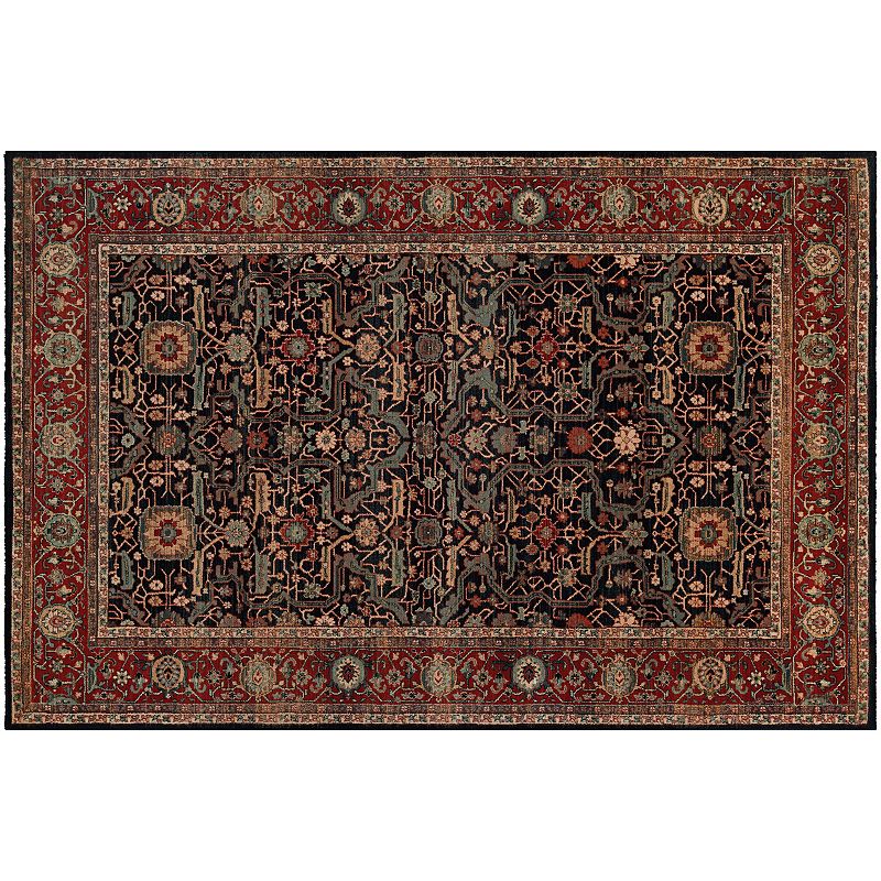 Couristan Old World Classics Joshagan Framed Floral Wool Rug, Blue Red, 8X11 Ft