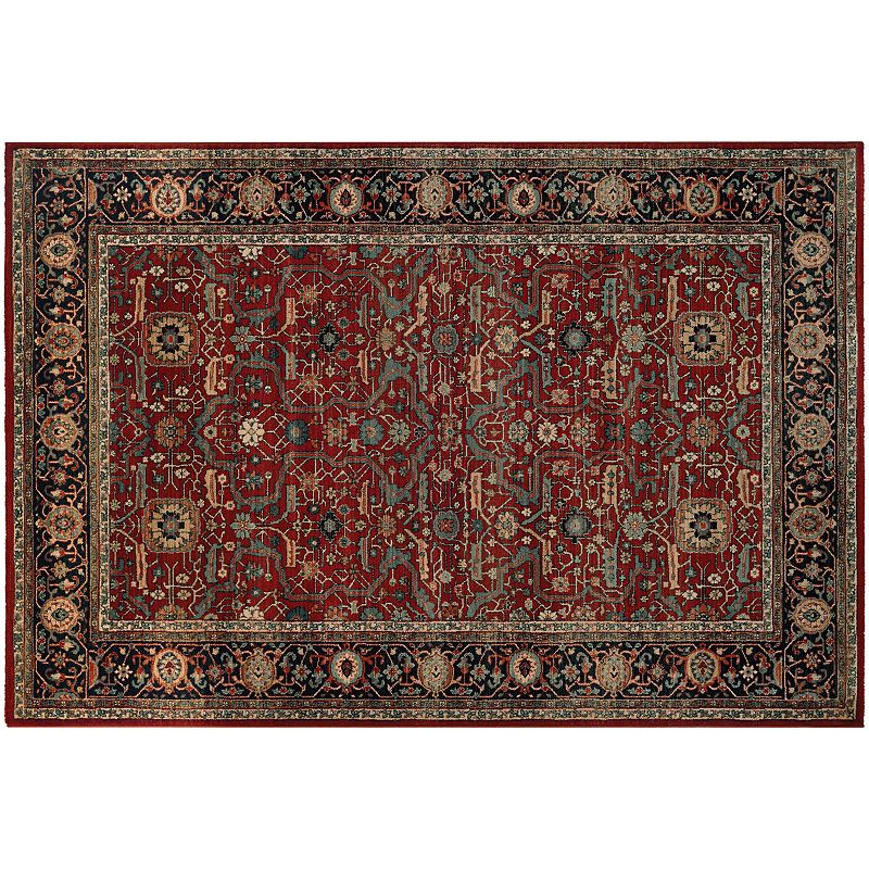 Couristan Old World Classics Joshagan Framed Floral Wool Rug, Red Blue, 8X11 Ft