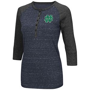 Women's Campus Heritage Notre Dame Fighting Irish 3/4-Sleeve Henley Tee