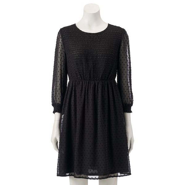 Women's LC Lauren Conrad Swiss Dot Fit & Flare Dress