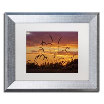 Trademark Fine Art Weeds Silver Finish Framed Wall Art