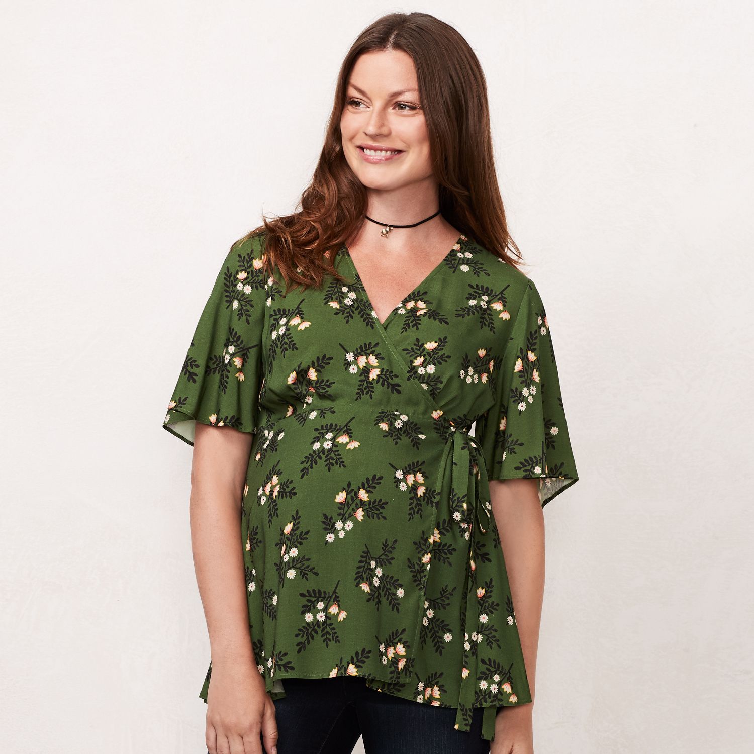 wrap maternity top