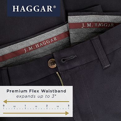 Men’s J.M. Haggar Luxury Comfort Premium Flex-Waist Classic-Fit 4-Way Stretch Flat-Front Casual Pants