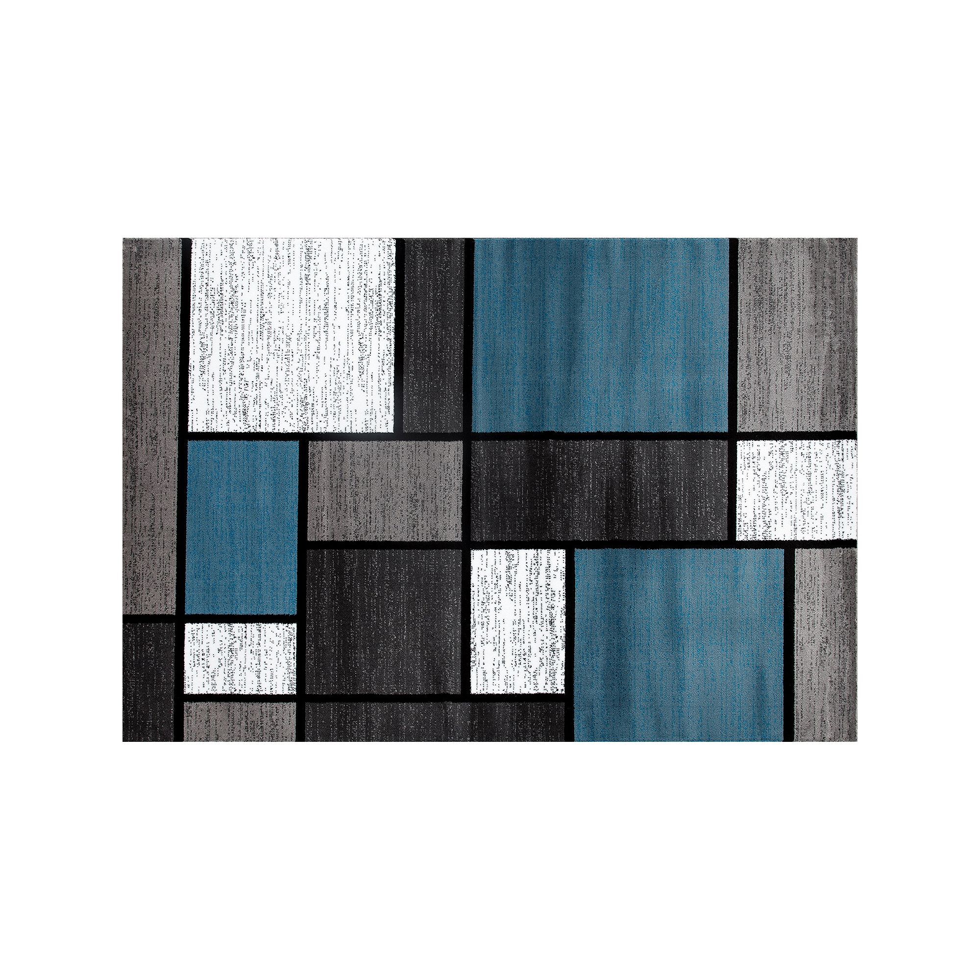 World Rug Gallery Alpine Modern Geometric Rug, Blue Gray