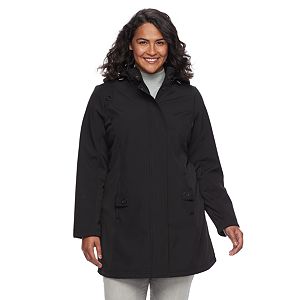 Plus Size Weathercast Hooded Soft Shell Jacket