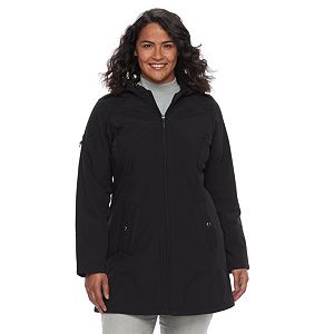 Plus Size Weathercast Hooded Soft Shell Jacket
