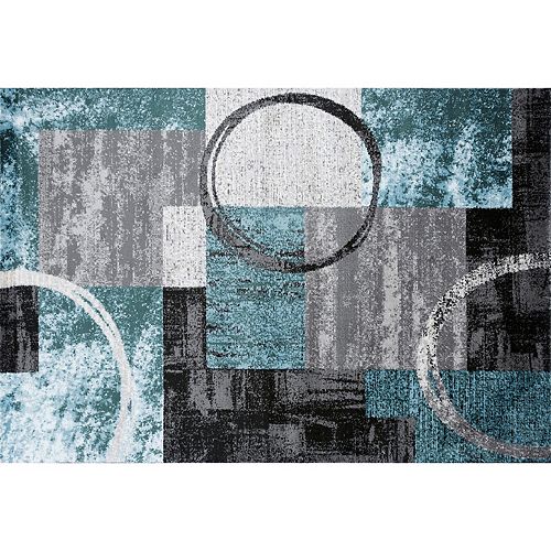 World Rug Gallery Toscana Contemporary Abstract Circle Rug