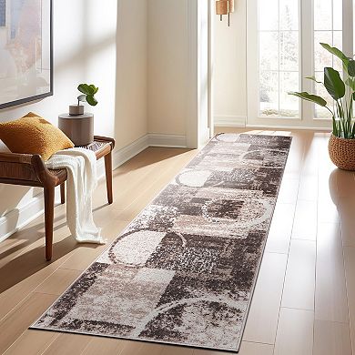 World Rug Gallery Toscana Contemporary Abstract Circle Rug