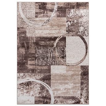 World Rug Gallery Toscana Contemporary Abstract Circle Rug