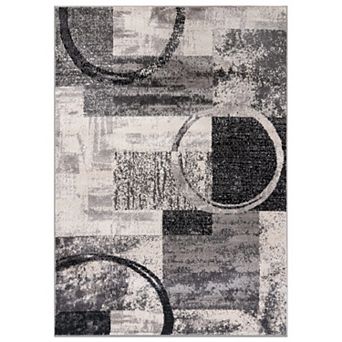 World Rug Gallery Toscana Contemporary Abstract Circle Rug