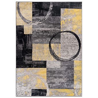 World Rug Gallery Toscana Contemporary Abstract Circle Rug