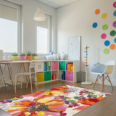 World Rug Gallery Avora Modern Colorful Floral Rug