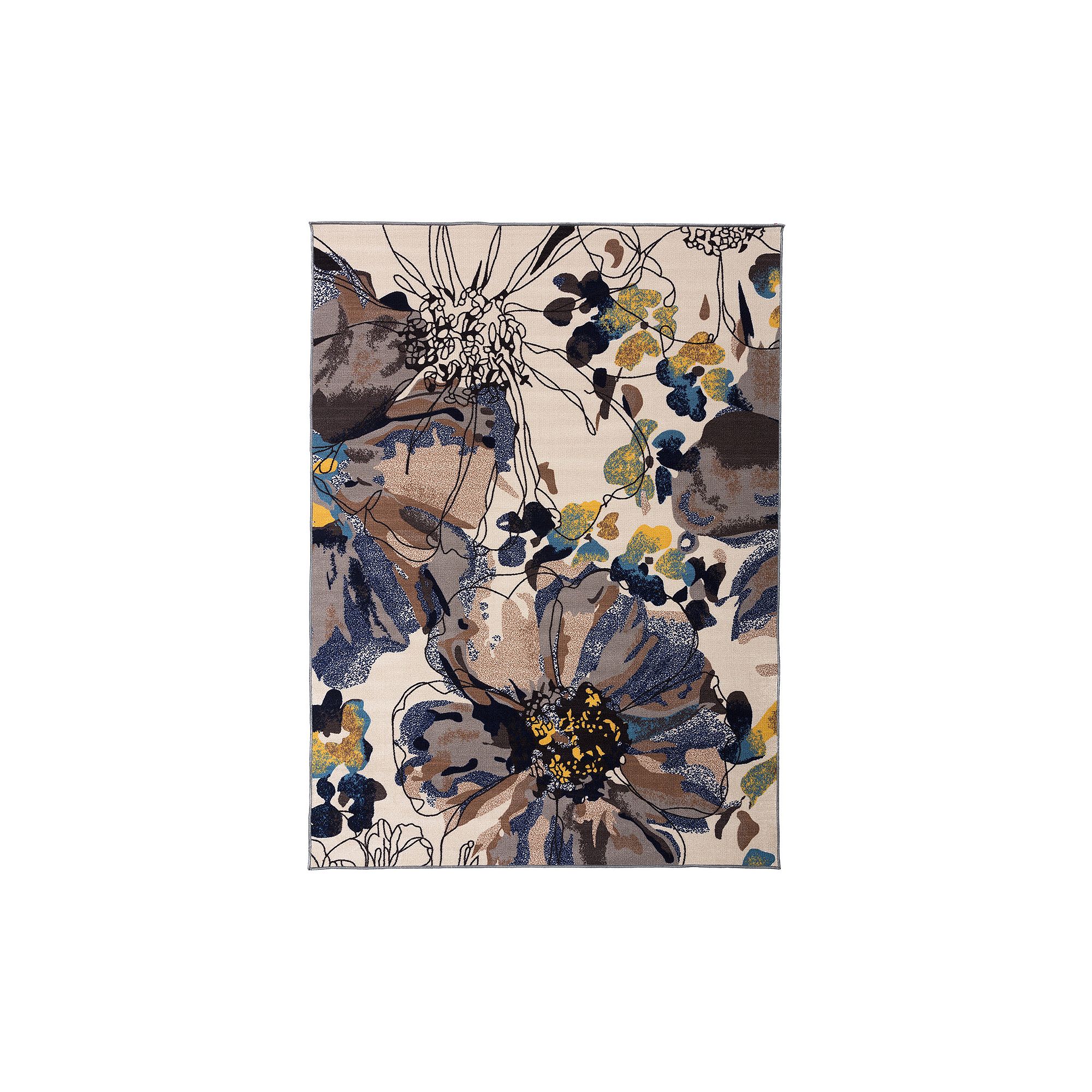 World Rug Gallery Avora Modern Colorful Floral Rug, Ivory