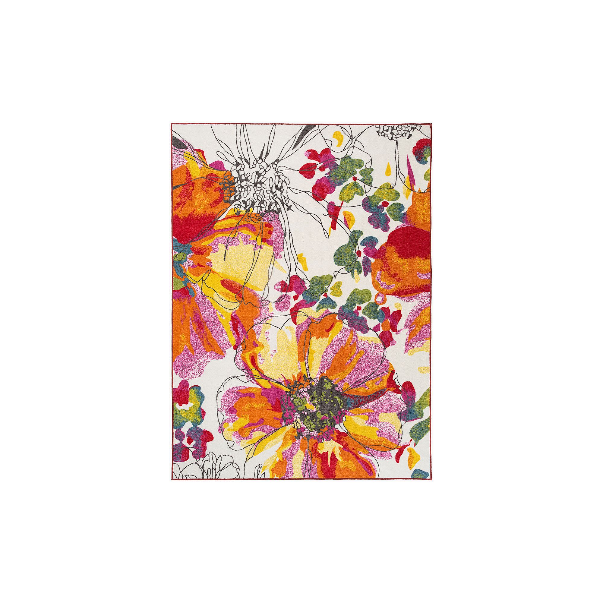 World Rug Gallery Avora Modern Colorful Floral Rug, Multi