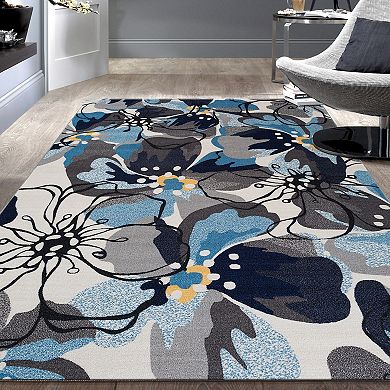 World Rug Gallery Avora Modern Floral Rug 