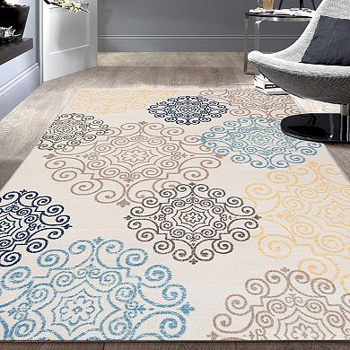 World Rug Gallery Avora Modern Scroll Rug 