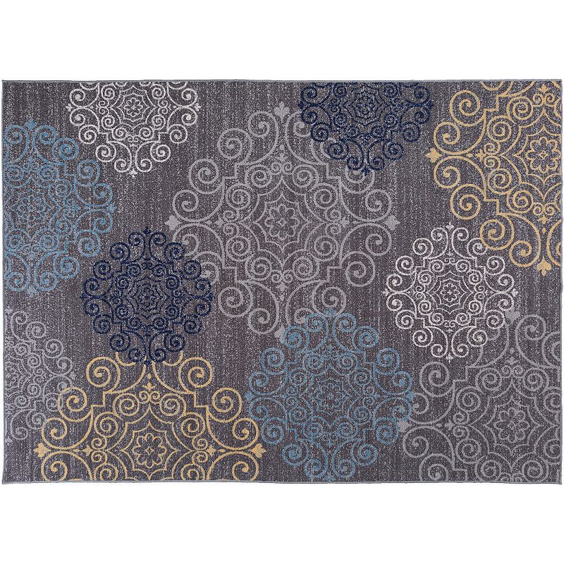 UPC 847918062474 product image for World Rug Gallery Avora Modern Scroll Rug, Gray | upcitemdb.com