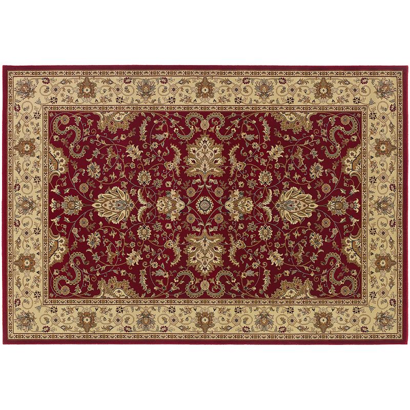 Couristan Izmir Bijar Framed Floral Rug, Red, 5X7.5 Ft