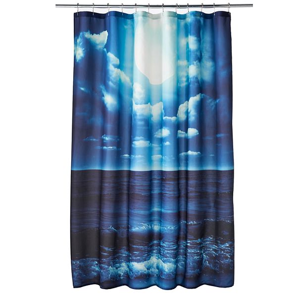 Home Classics Midnight Moon Shower Curtain, Moon Shower Curtain