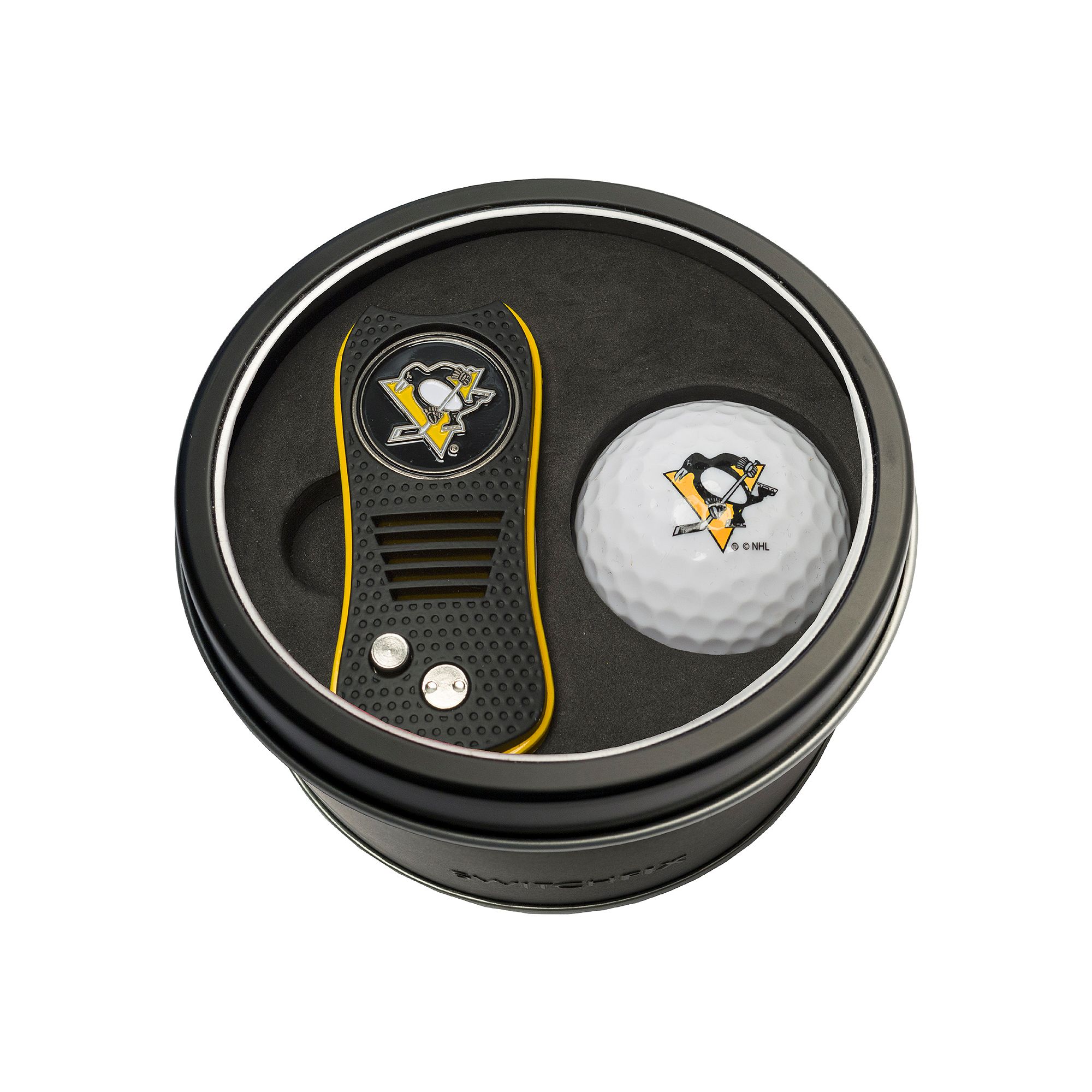 Team Golf Pittsburgh Penguins Switchfix Divot Tool & Golf Ball Set