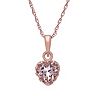 Designs by Gioelli 14k Rose Gold Over Silver Simulated Morganite Heart Pendant