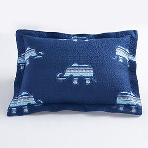 Grand Collection Elephant Print Microfiber Quilt Set