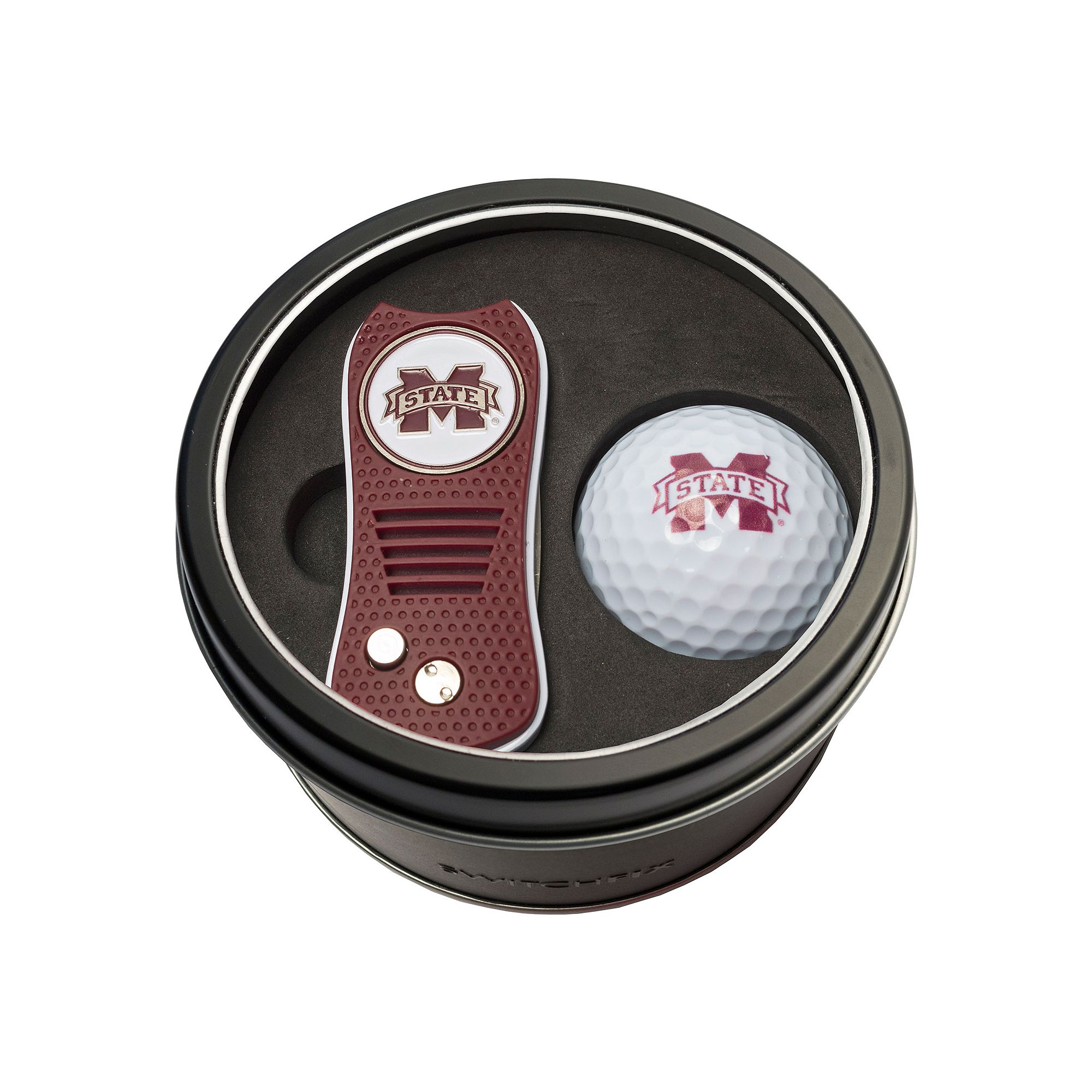 Team Golf Mississippi State Bulldogs Switchfix Divot Tool & Golf Ball Set, 