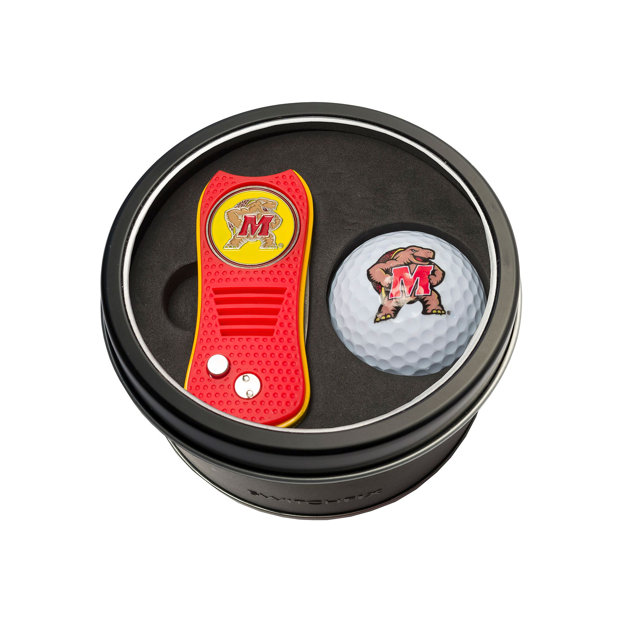 Team Golf Maryland Terrapins Switchfix Divot Tool & Golf Ball Set