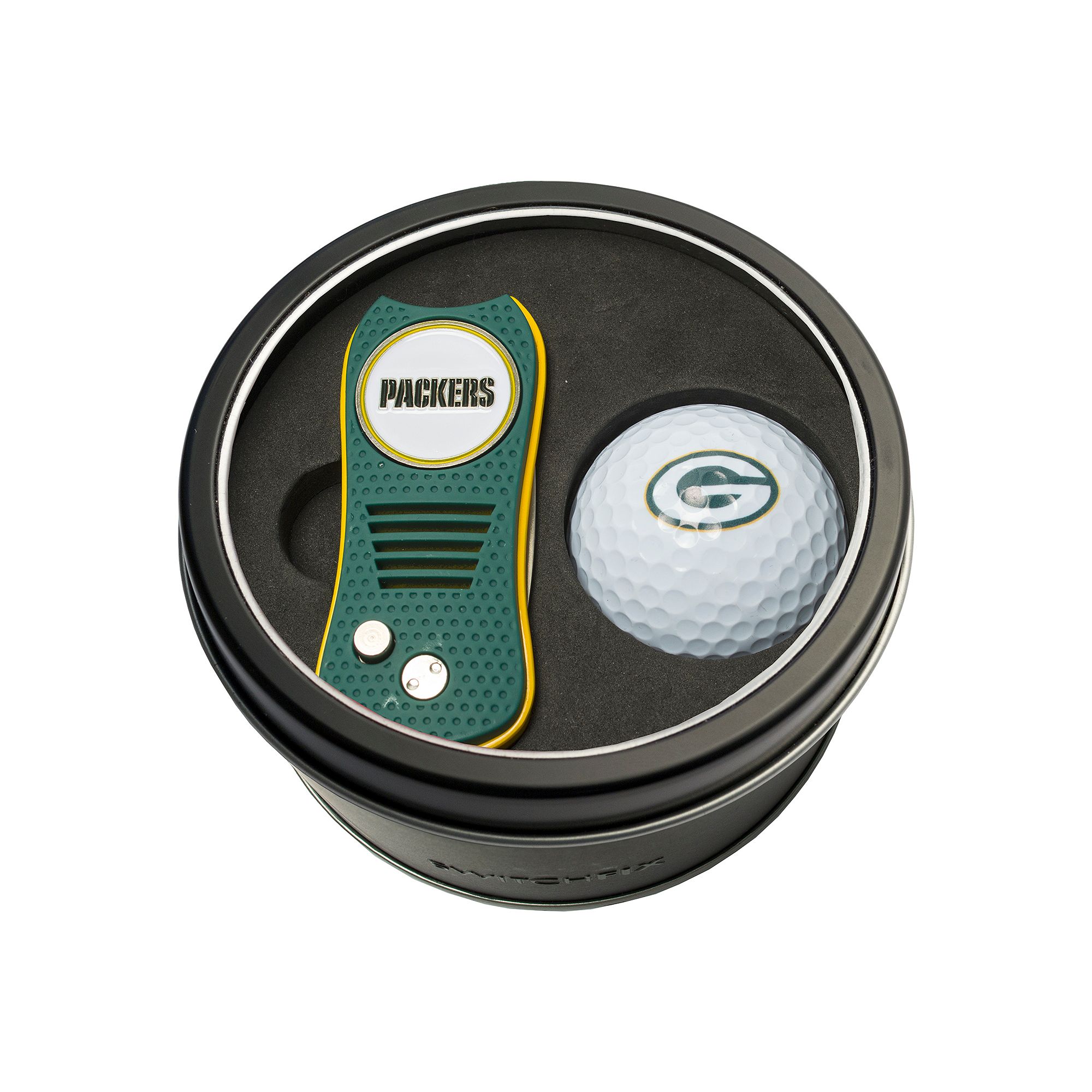 Team Golf Green Bay Packers Switchfix Divot Tool & Golf Ball Set