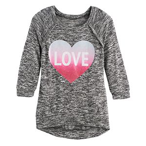 Girls 7-16 & Plus Size Miss Chievous 3/4 Hatchi Graphic Top