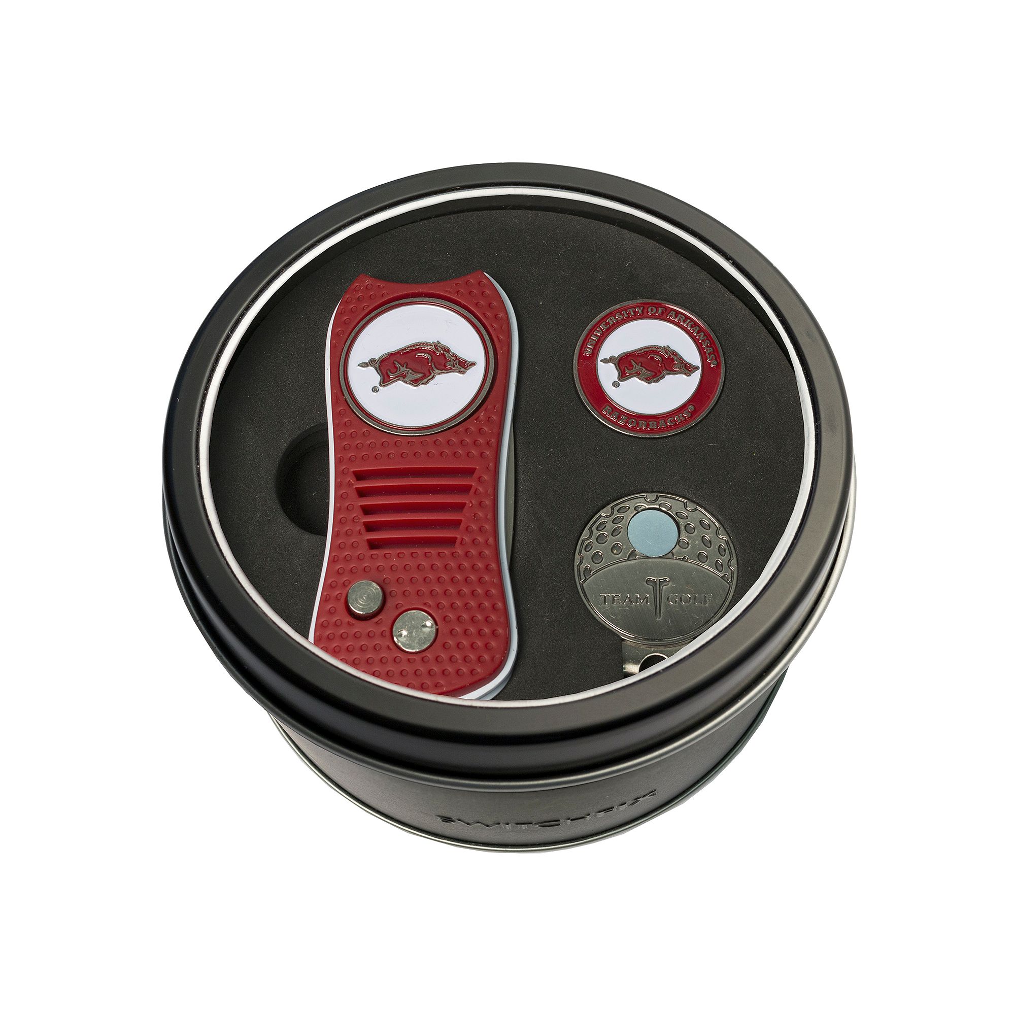Team Golf Arkansas Razorbacks Switchfix Divot Tool, Cap Clip & Ball Marker 