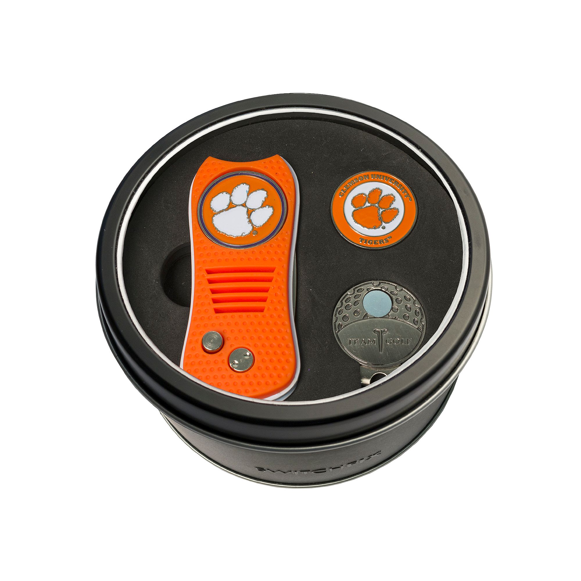 Team Golf Clemson Tigers Switchfix Divot Tool, Cap Clip & Ball Marker Set