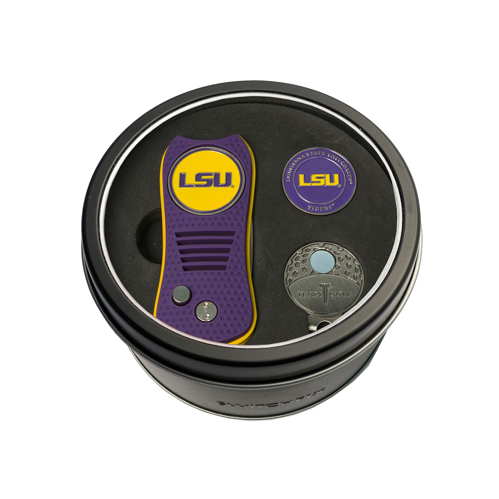 Team Golf LSU Tigers Switchfix Divot Tool, Cap Clip & Ball Marker Set