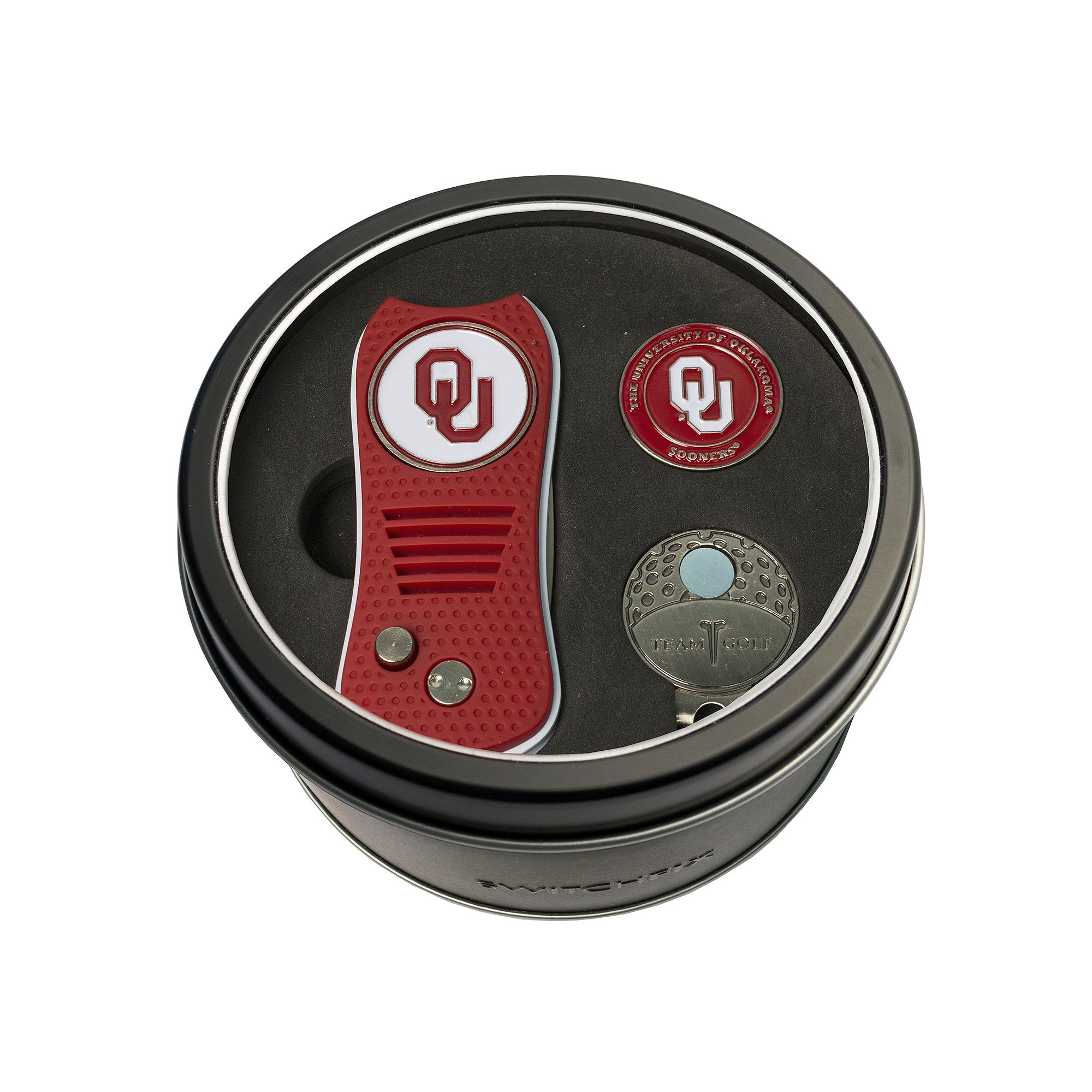 Team Golf Oklahoma Sooners Switchfix Divot Tool, Cap Clip & Ball Marker Set
