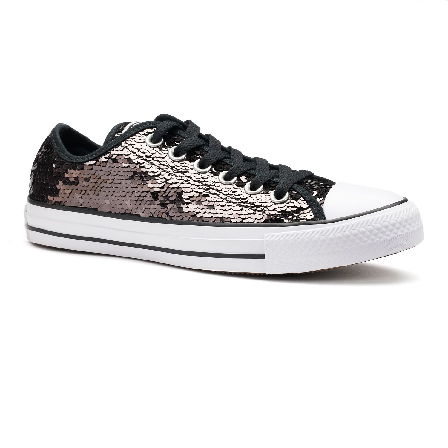 white sequin converse sneakers