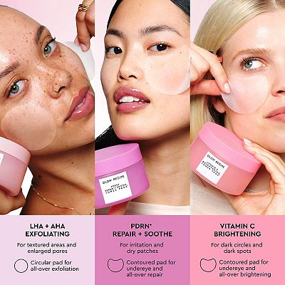 Glow Recipe Vitamin C Brightening Korean Guava Toner Pads for Undereye &  Cheeks