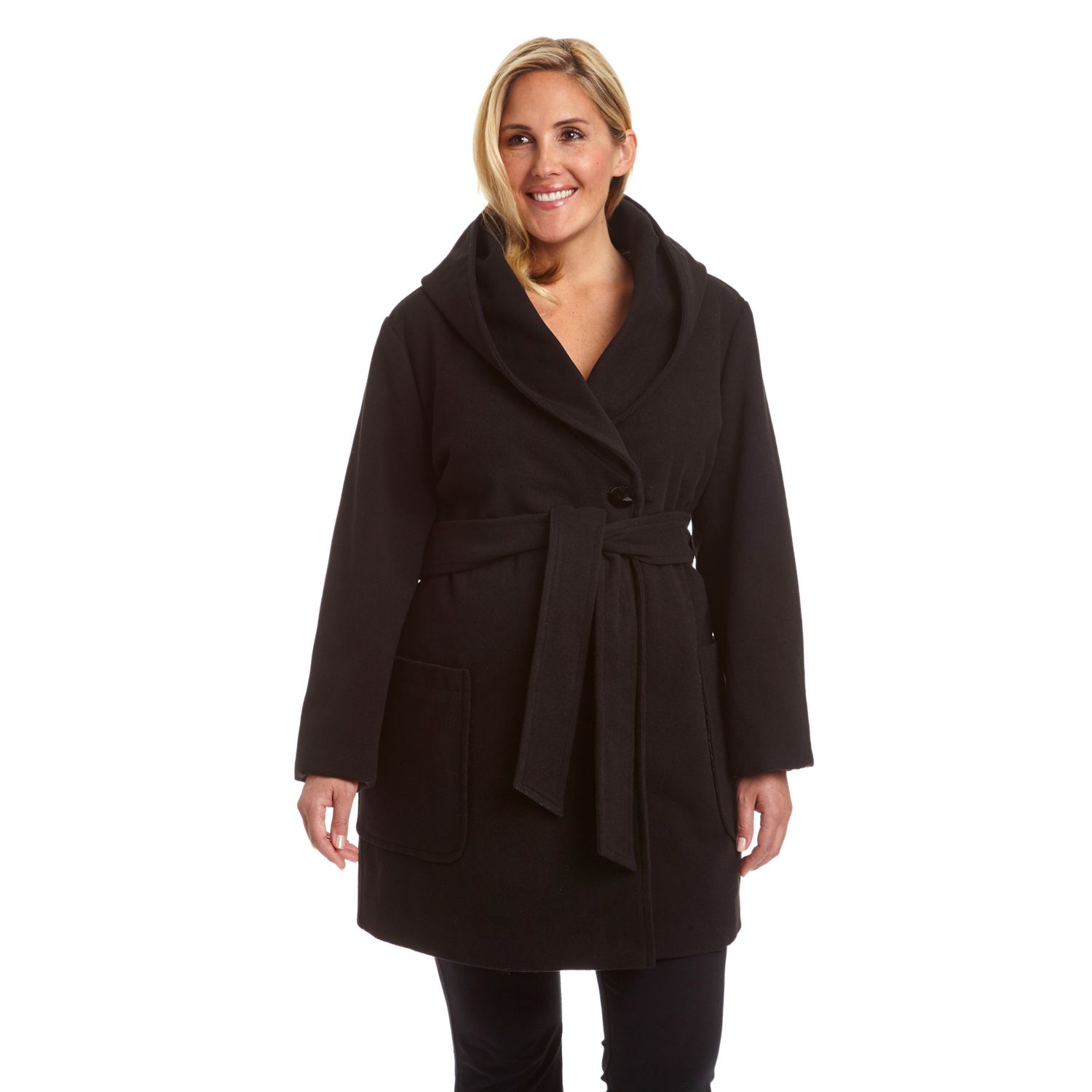 hooded wrap jacket