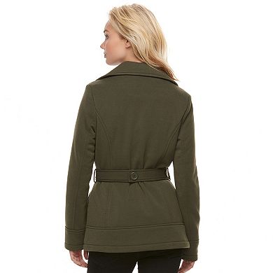 Juniors' J-2 Belted Double Breasted Coat