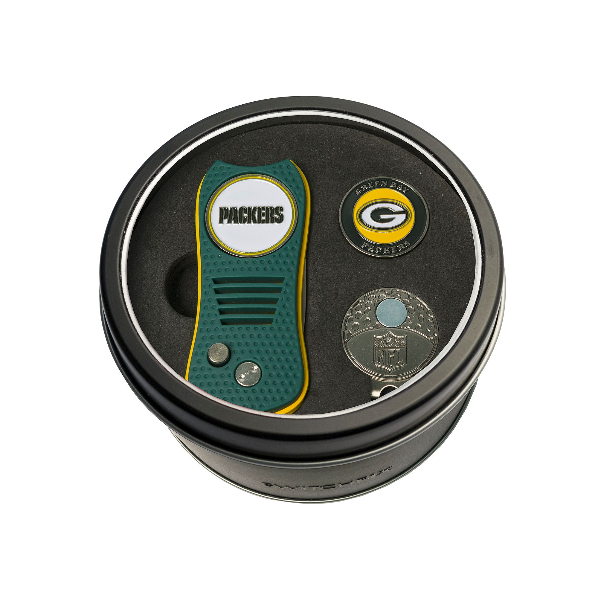 Team Golf Green Bay Packers Switchfix Divot Tool, Cap Clip & Ball Marker Se