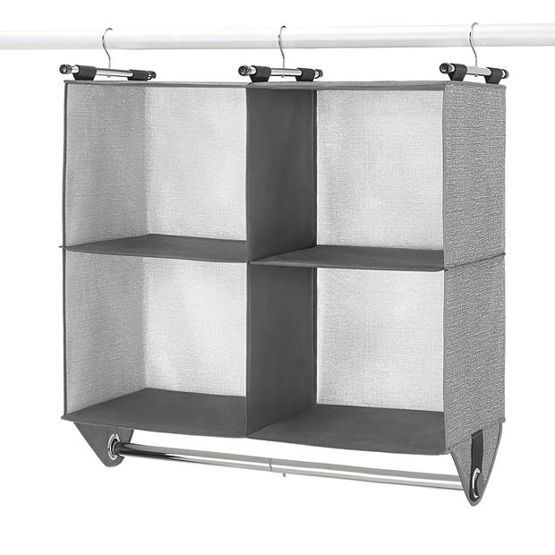 Whitmor Hanging 8 Section Shoe Shelves, Gray